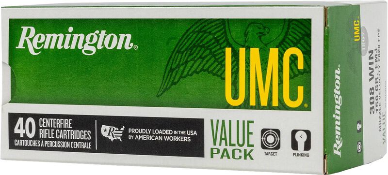 UMC Centerfire Rifle, 308 Win, 150 Grain, Full Metal Jacket, 2820 fps